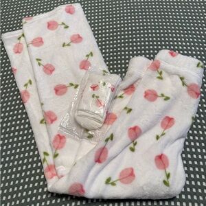 Angel White and Pink Tulip Pajama Set